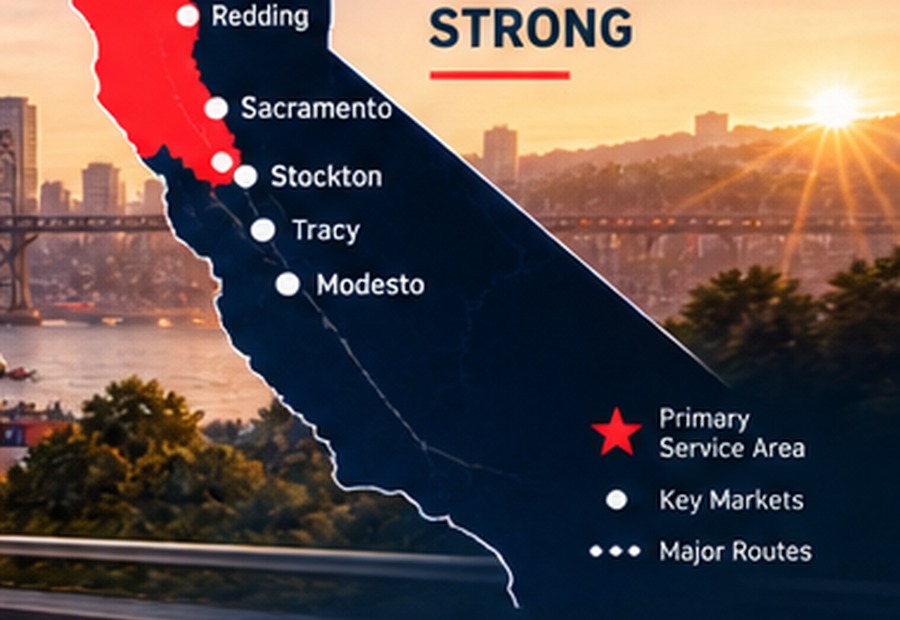 Northern California freight brokerage service area